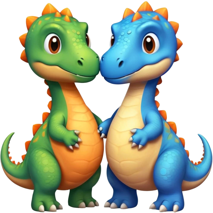 2 dinosaurs inlove emoji