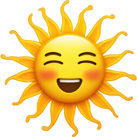 Sun with hearts  emoji