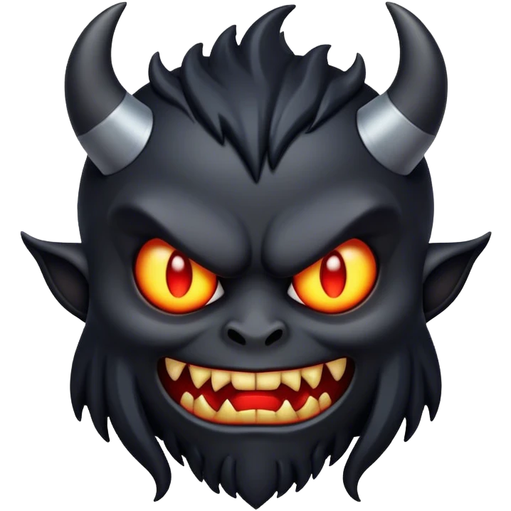شيطان لون اسود  emoji