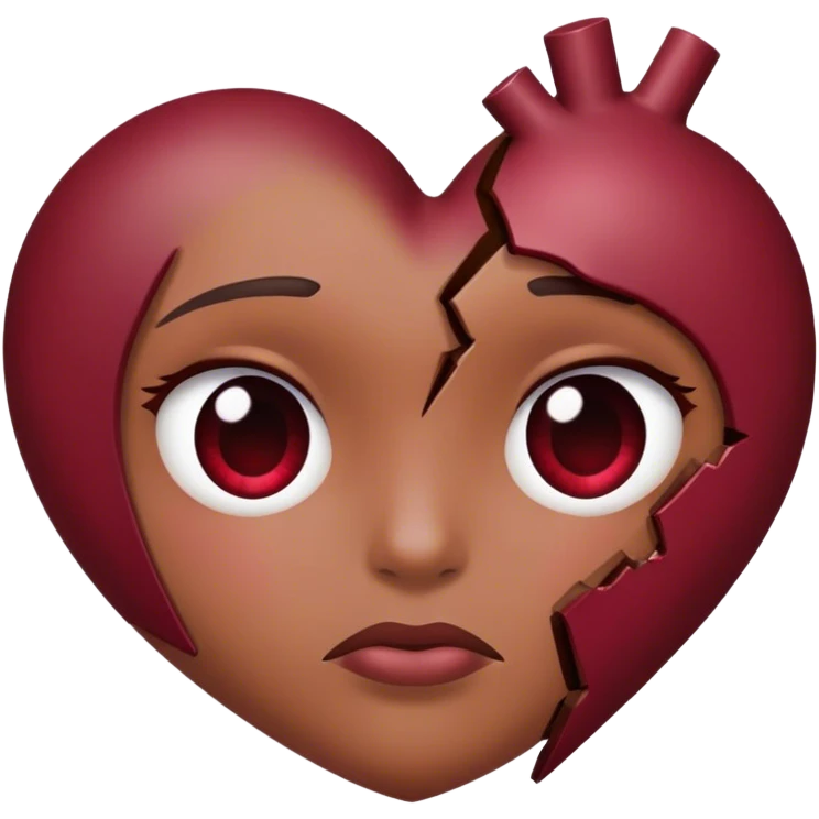 broken heart Burgundy emoji