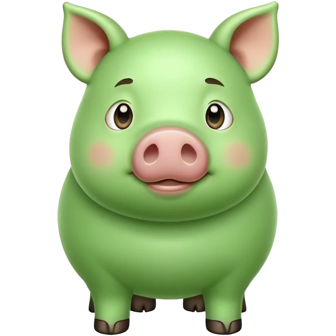 Green pig emoji