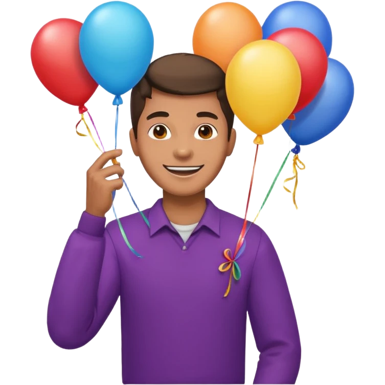 Balloon holder man emoji