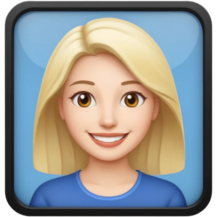 6x6 film frame with emoji