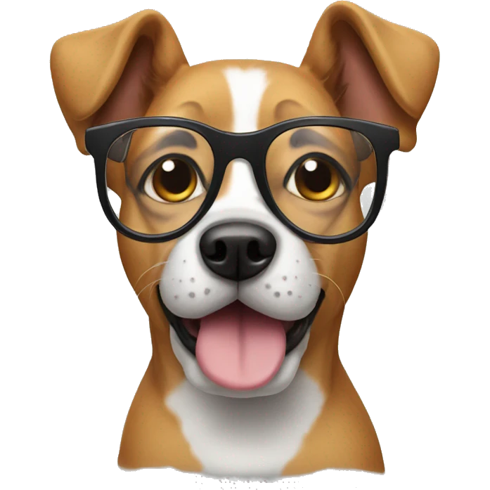 Dog with glasses emoji