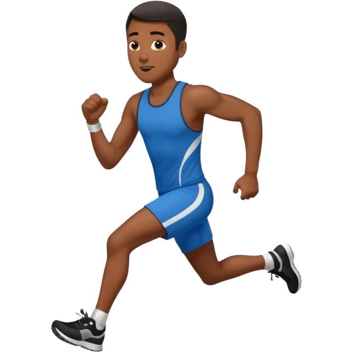 blackman running exercise sport emoji