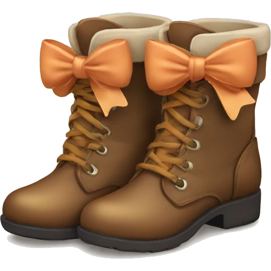 cute boots with bow emoji