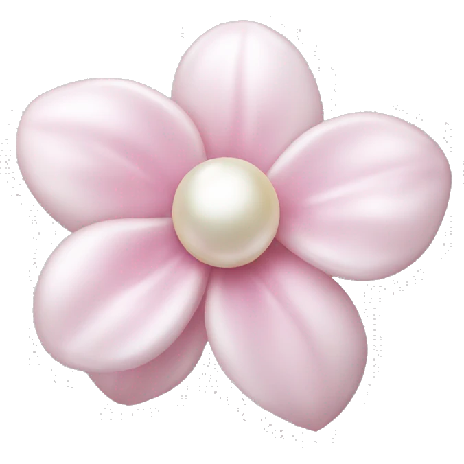 Pearl light pink flower emoji