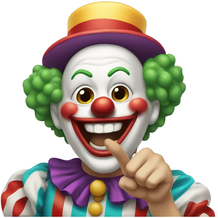 Clown laughing and pointing at you emoji