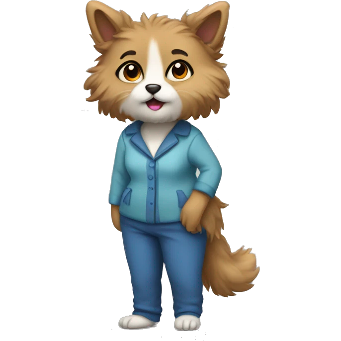 furry full body lady emoji