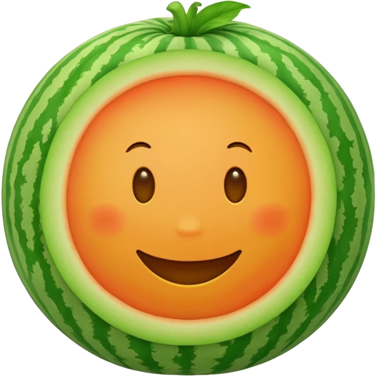 A melon with  smile emoji