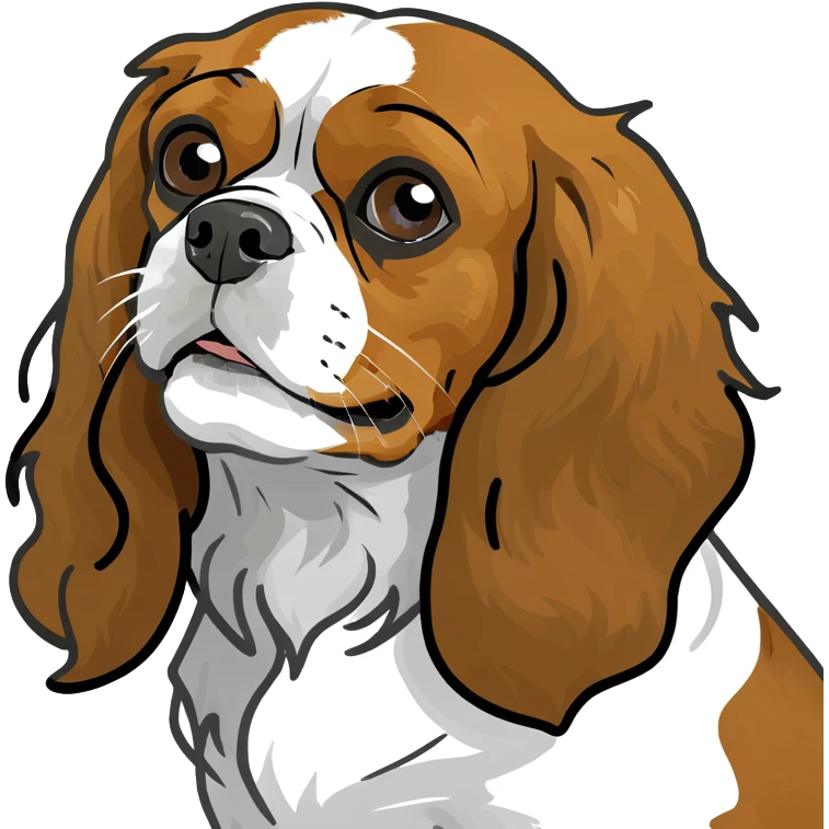 Dog cavaler King Charlz Spaniel emoji