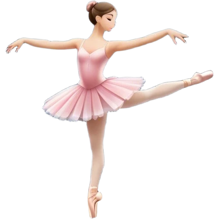 Icon for Ballet: a theater stage with silhouette of a ballerina in an elegant pose, surrounded by spotlight and stage lights. The icon should convey the grace and beauty of ballet, with focus on the dancer and the dramatic lighting. Transparent background. emoji