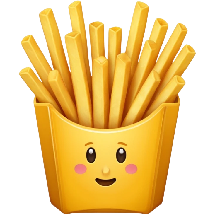 Porzione di patatine media (senza faccina) in giallo emoji