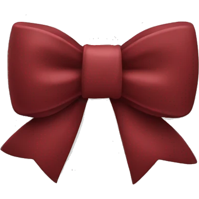 Dark red iPhone bow emoji
