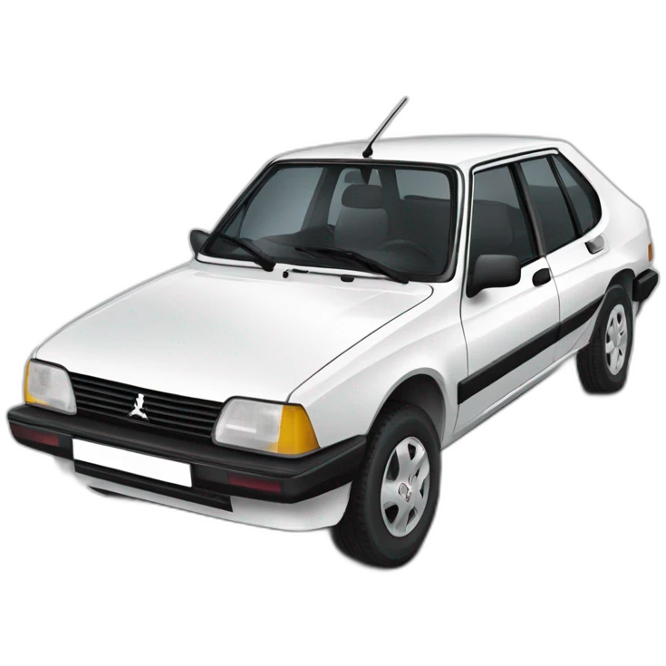 white peugeot 309 emoji