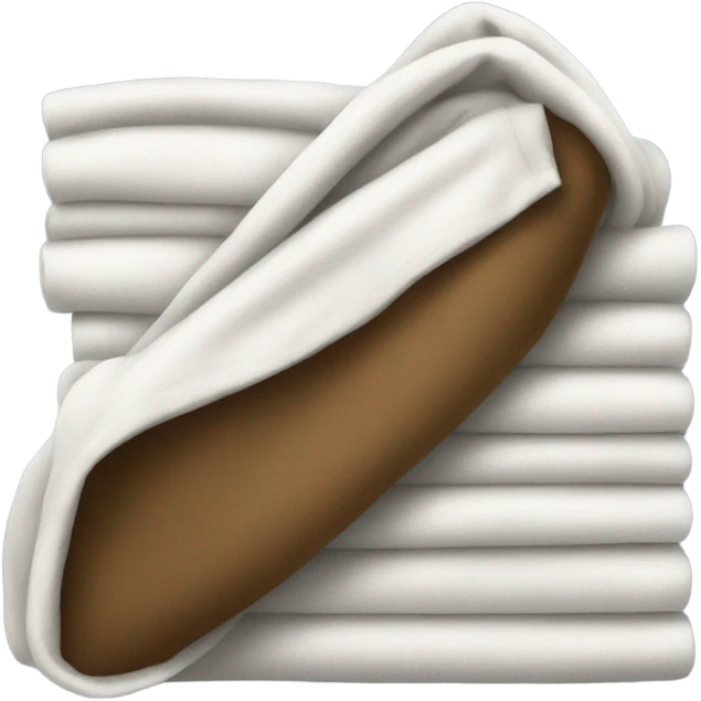 White cozy folded up blanket  emoji