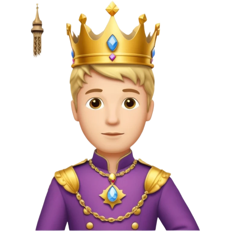 Parisian man in a prince dress on the Eiffel Tower emoji