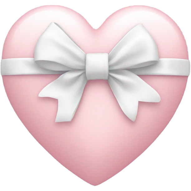 Light pink heart with white bow  emoji
