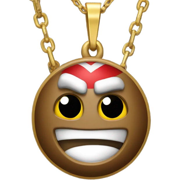 Brutus buckeye with gold chain emoji