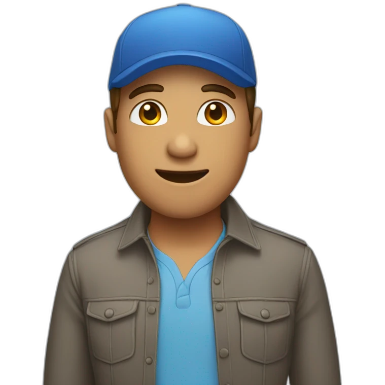 gay in blue shirt emoji