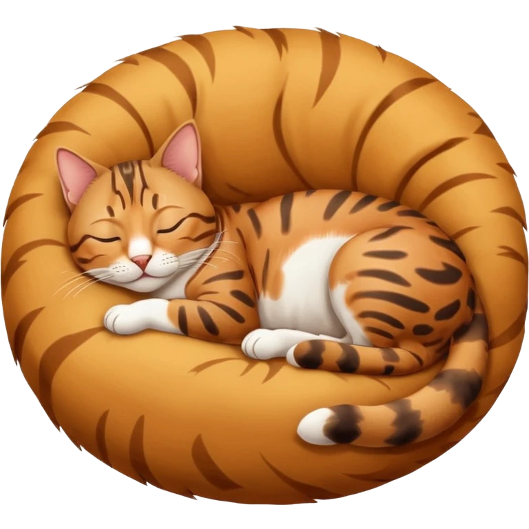 Bengal cat sleeping in circle position  emoji