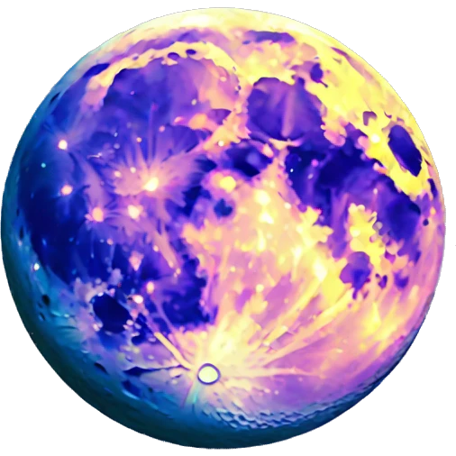 Colorful moon emoji
