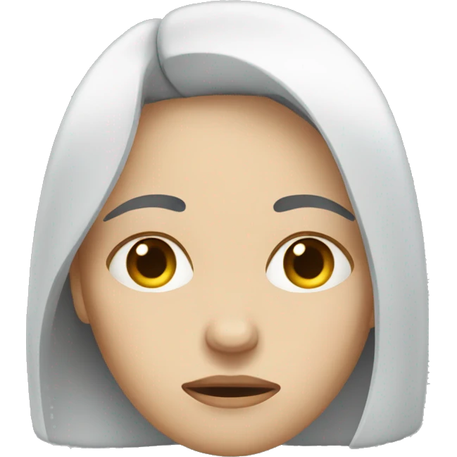 sad white woman with headache emoji