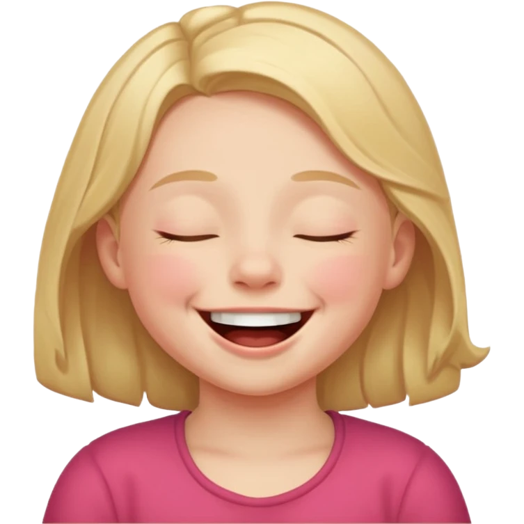 child laughing with closed eyes emoji