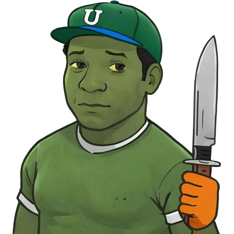 Oj Simpson holding knife  emoji