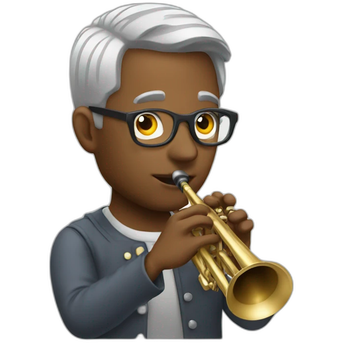 trumpeter with gray hair emoji