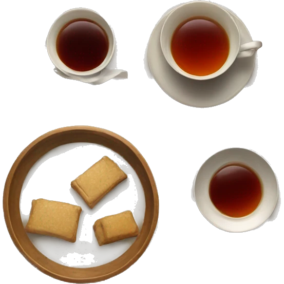 chinese tray with tea emoji
