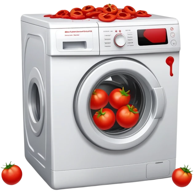 Rotten Tomatoes in a washing machine  emoji