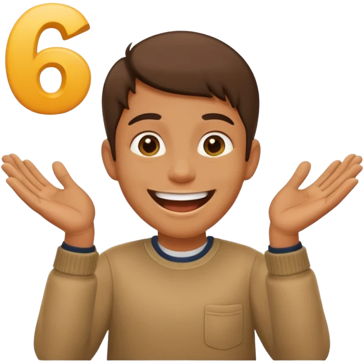 Emoji hold the word 67 in the hands and laugh emoji