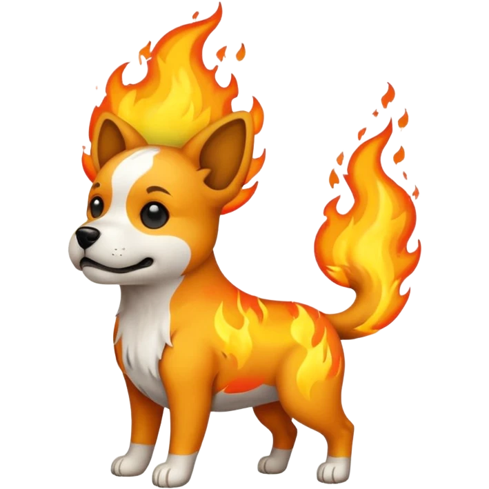 ワンちゃんが燃える emoji