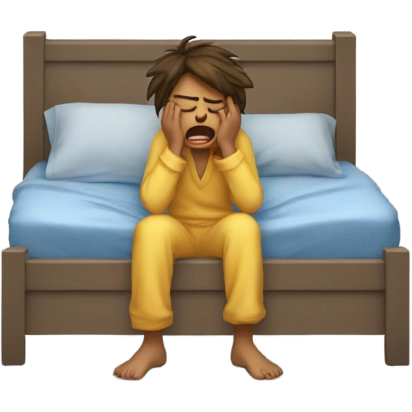 Waking up tired emoji
