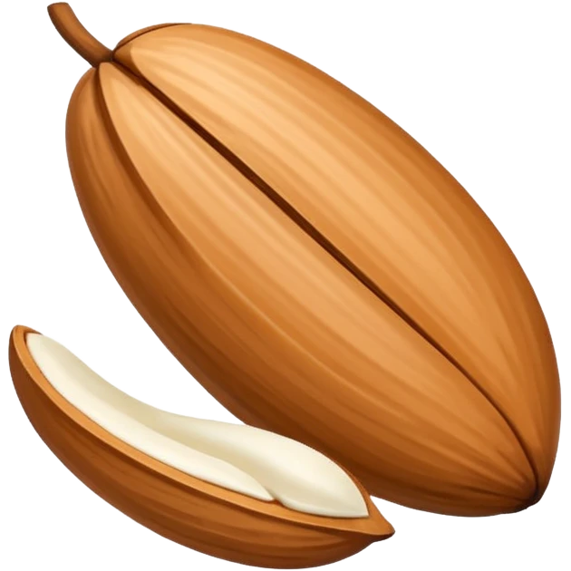 peeled almond emoji