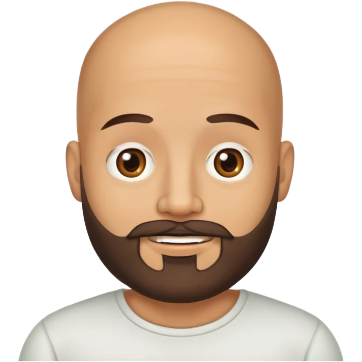 Mexican bald man with beard saying hi emoji