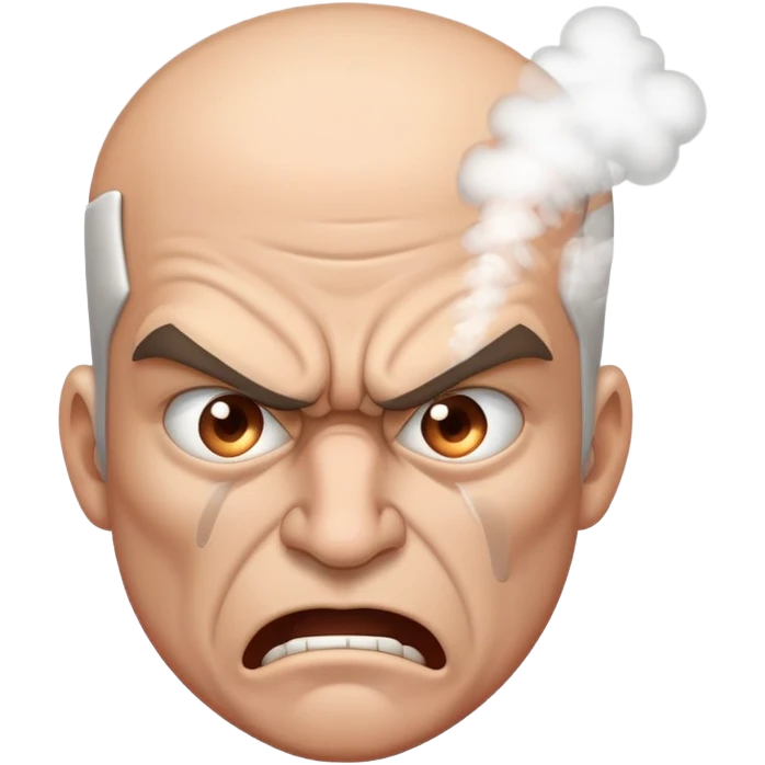 angry man with steam coming from nose emoji