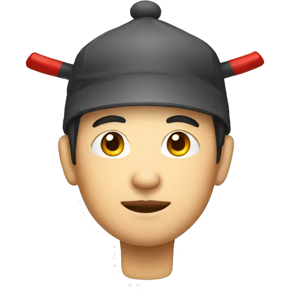 Chinese man with Chinese hat emoji