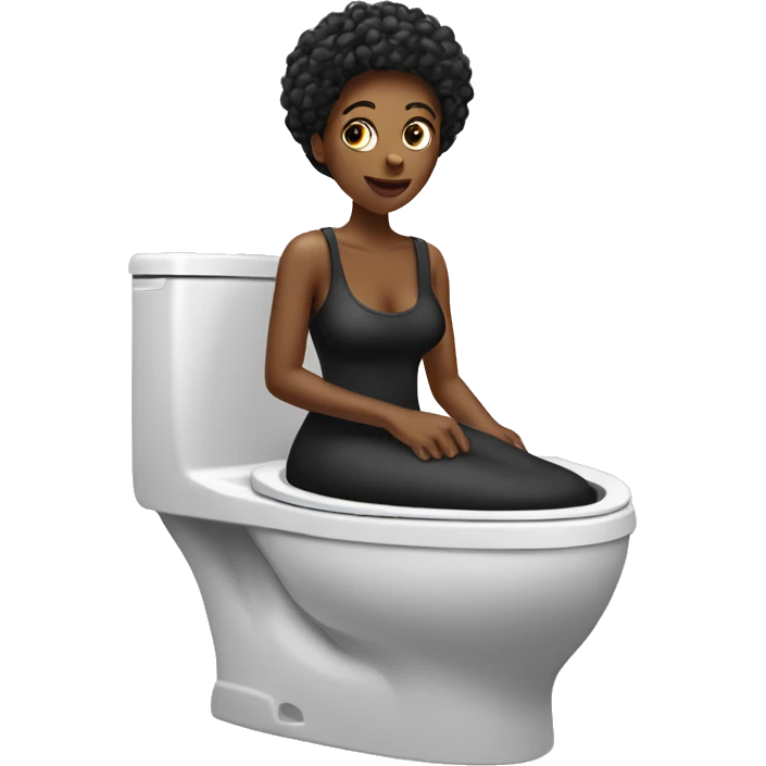 Skibidi toilet black woman  emoji