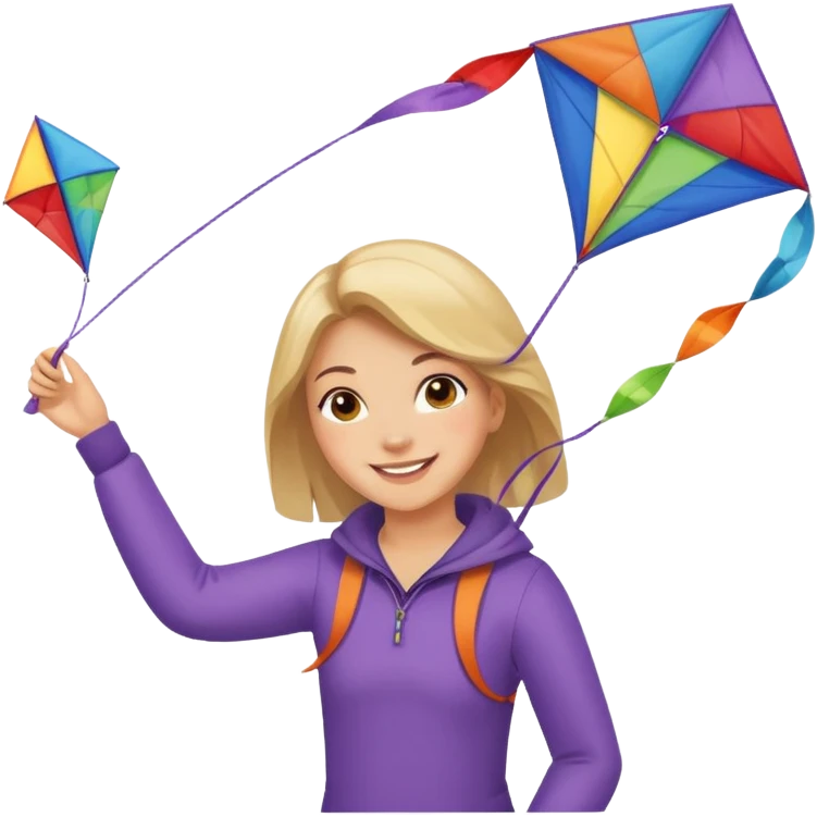 girl with kite,Kite Flyers, big kite. emoji
