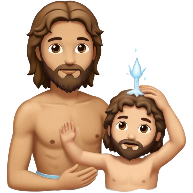 create emoji head john the baptist baptizing Jesus emoji