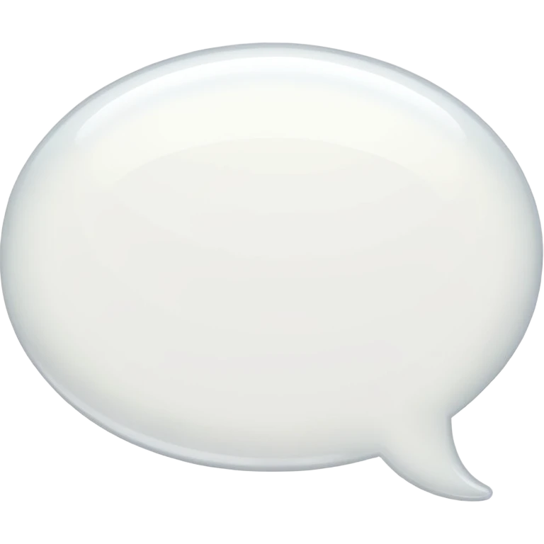 blank white message bubble emoji
