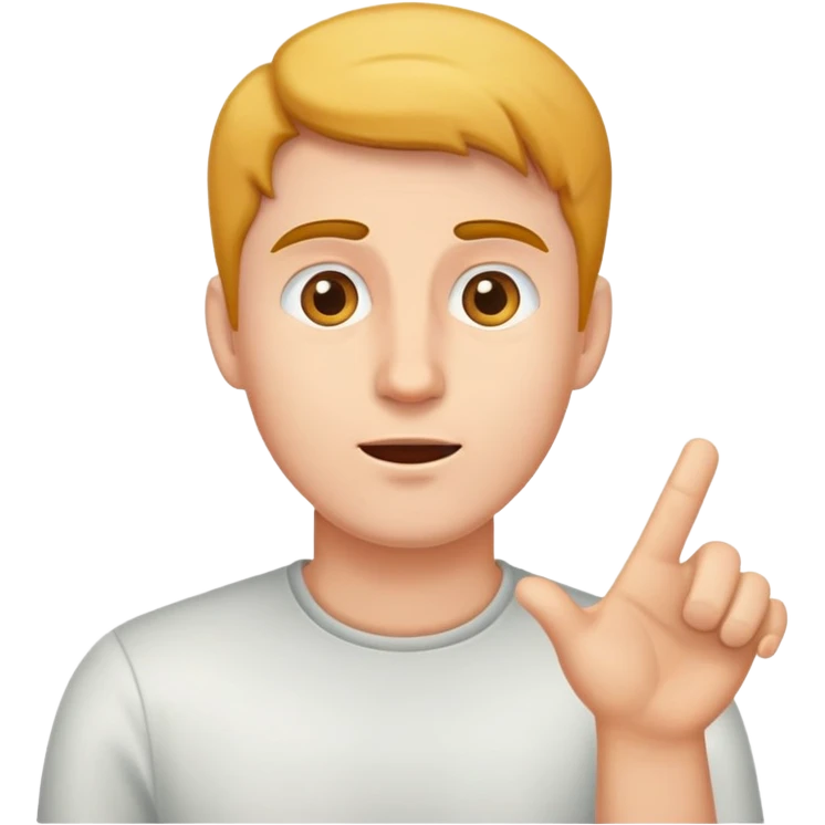 Man telling someone to the left to move emoji