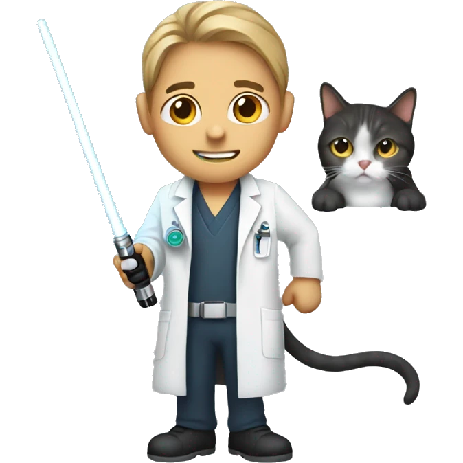 veterinarian with a lightsaber emoji