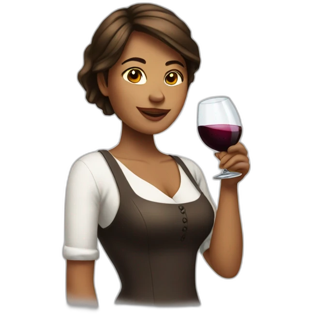 Femme prend du vin emoji