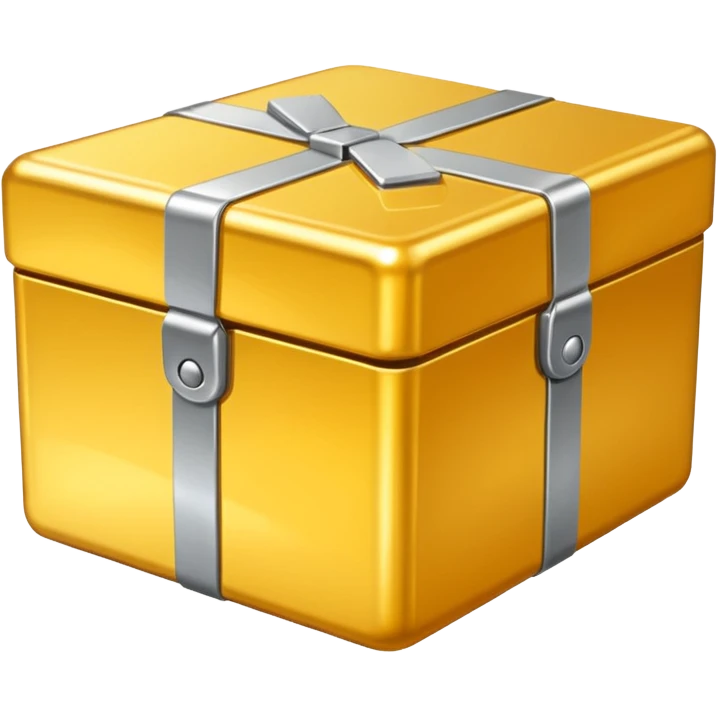 Clean Gold box direct frontal view emoji