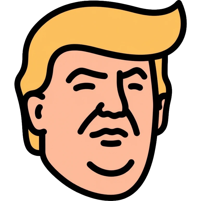 Donald Trump with his signature hairstyle emoji