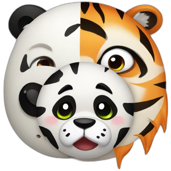 panda and tiger crying emoji