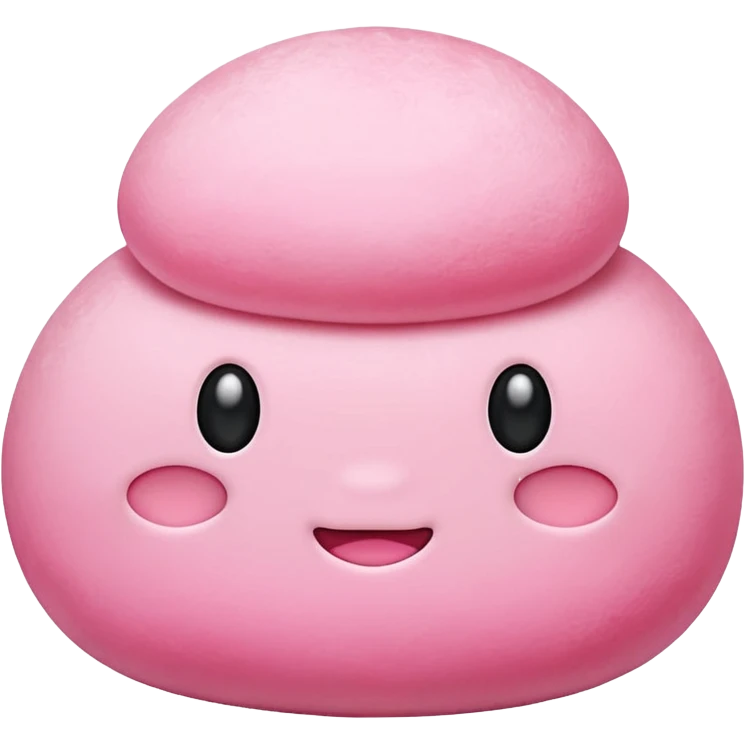 Pink mochi emoji